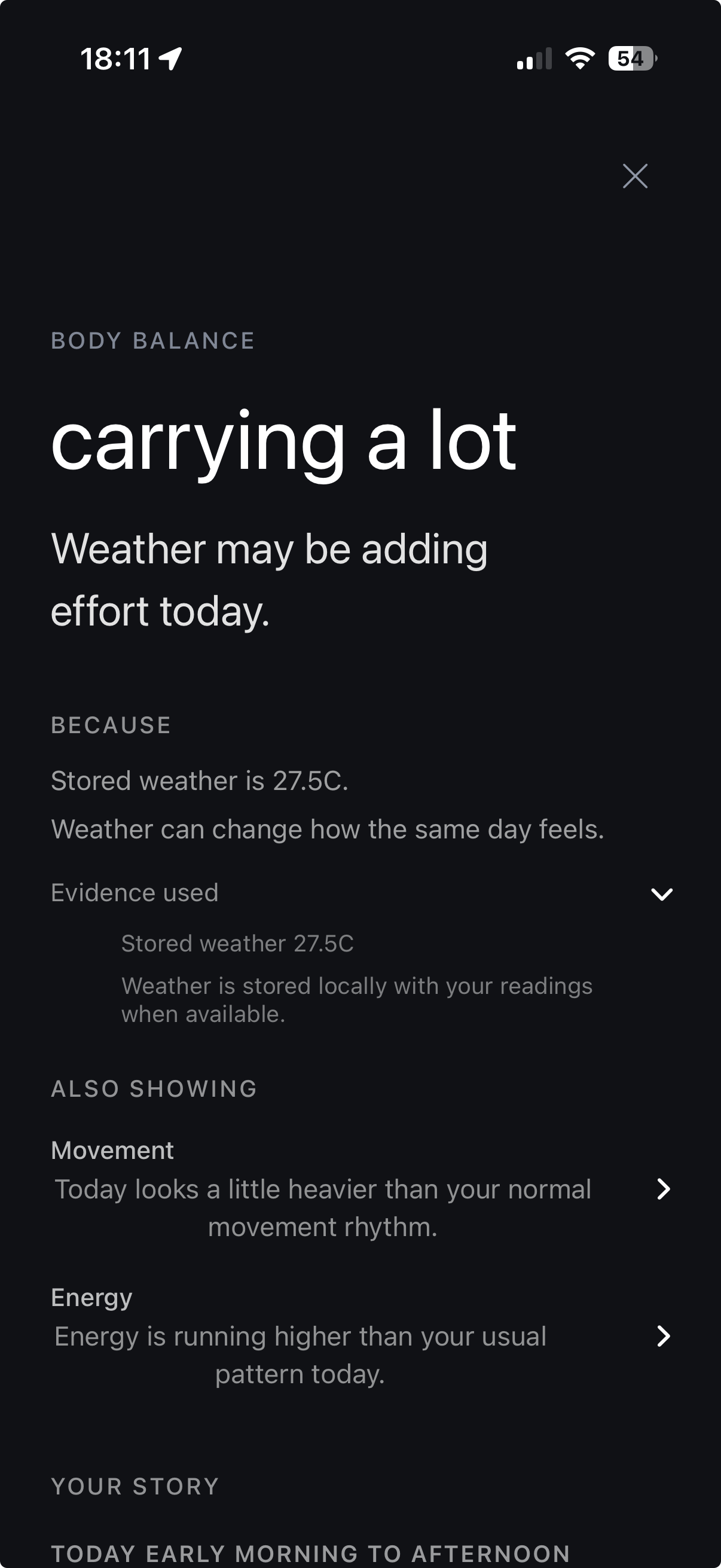 AlignHealth — carrying a lot, weather adding effort